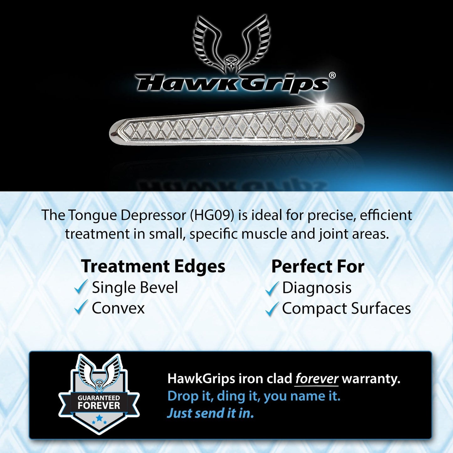 HawkGrips Instruments HG9 - Dual-Edge "Tongue Depressor" (Course Discount)