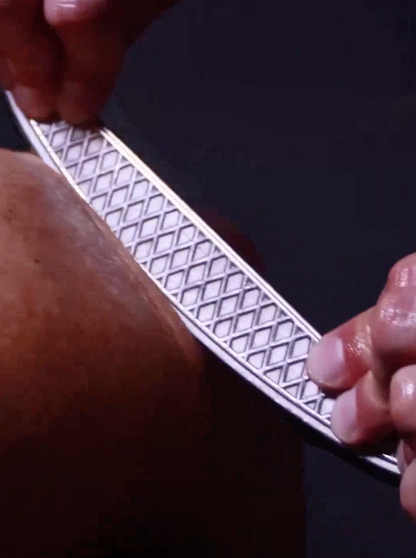 The HawkGrips Scanner Instrument is this clinician's favorite IASTM tool, praising the signature cross hatch grip on all HawkGrips Instruments for better control and reduced hand fatigue during soft tissue therapy.